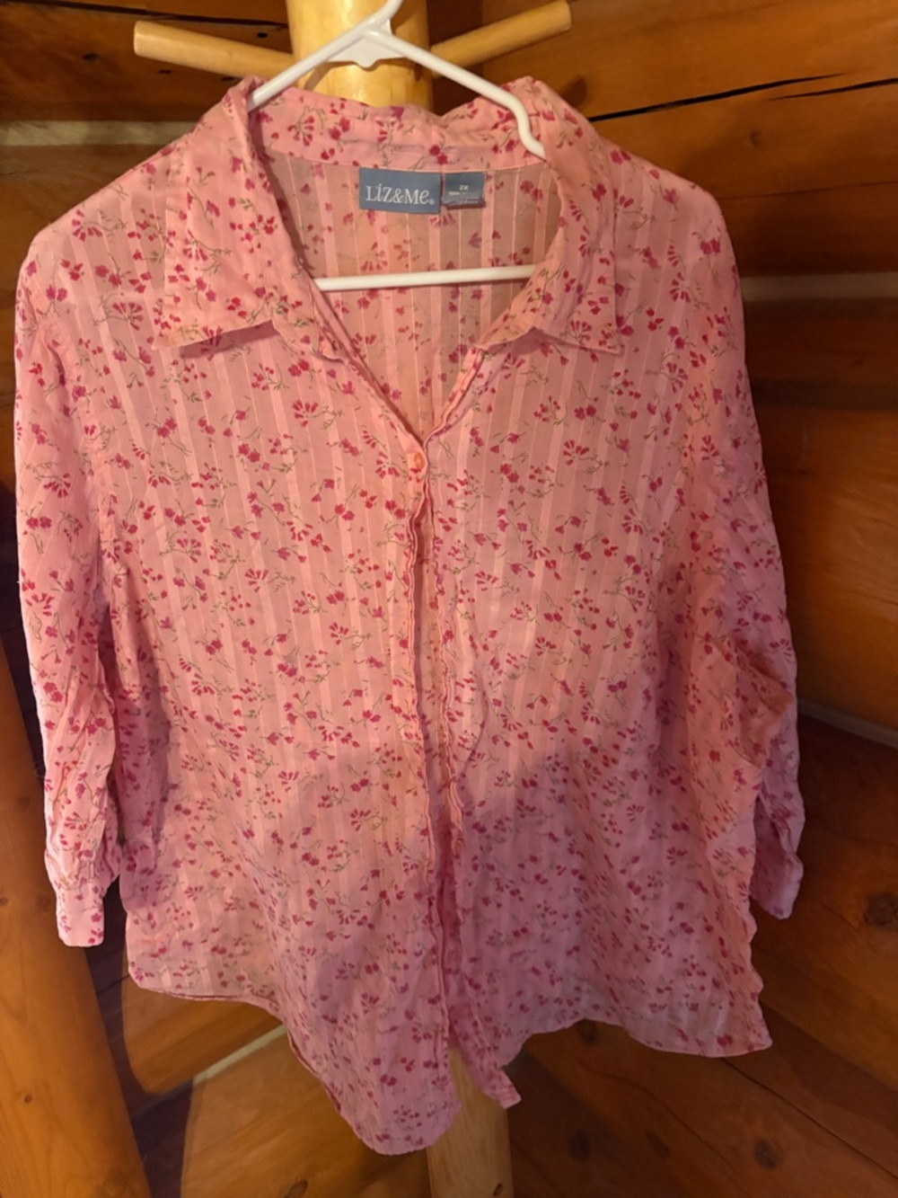 Liz & Me cotton blouse 2x